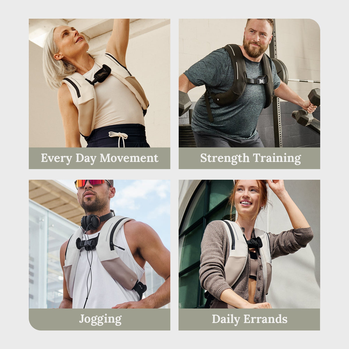 Limestone Adjustable Weighted Vest - product view 6